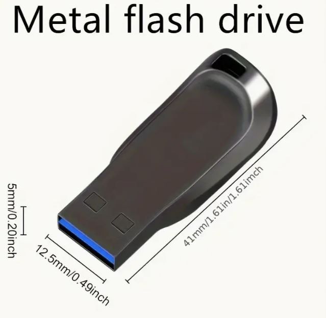 Metal USB 2.0 - 100gb Flash Drive for PCs, Laptops, Tablets And Phones, new, unopened.