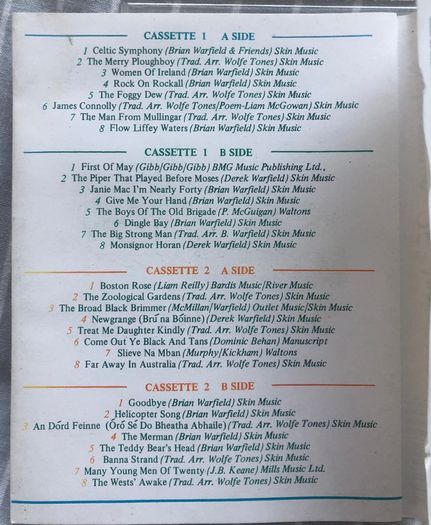 Wolfe Tones 15th Anniversary Album double cassette