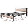 5ft King Size Bed Frame With Wood Headboard Image 6