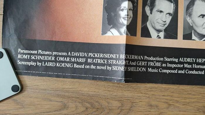 Sidney Sheldon Bloodline Poster /  Audrey Hepburn