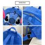 New Disney Plush Backpack Ins Japanese Blue Stitch Funny Cartoon Large-Capacity Student Backpack Kindergarten Bag Child Gift Image 3