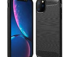 For Apple iPhone 11 Pro Carbon Fibre Design Case TPU Cover - Black