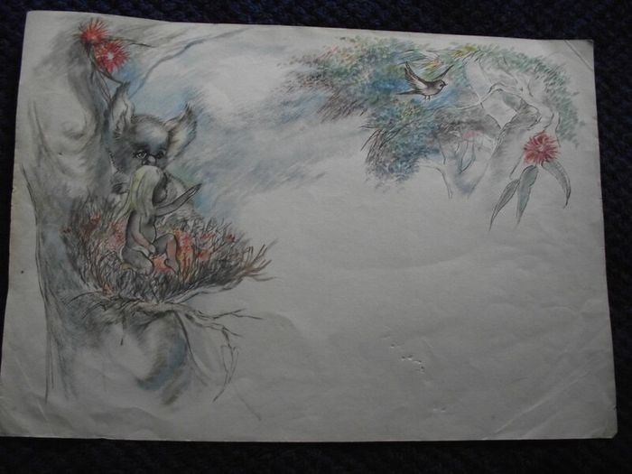 Brownie Downing - 4 X Rare Original Watercolour Illustrations - 3 signed