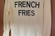 Women's French Fries Yellow Jumper / Sweatshirt | Size XS | UK4