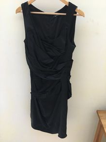 Vera Mont boutique label ...black ruffled style dress ...