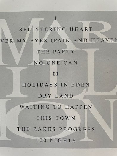 Marillion - Holidays In Eden (1991 First Press)