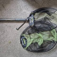 Gunki Ready Street Telescopic Fishing Handle + x3 Daiwa Match Net Heads Bundle