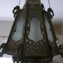 Handcrafted  Brass Hanging Lamp Shade pendent with Glass Image 9