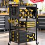 Heavy Duty 4 Tier Tool Organiser Cart with Wheels 150 lbs Rolling Tool Trolley Garage Storage Rack Image 5