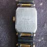 Vintage 1980s Pulsar Quartz Ladies Watch,  Black & Gold Two-Tone, New Battery Image 4