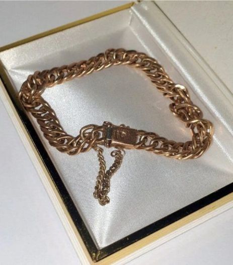Vintage 9ct Gold Unisex Double-Curb Bracelet