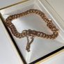 Vintage 9ct Gold Unisex Double-Curb Bracelet Image 2