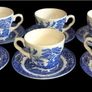 Vintage English Ironstone "Old Willow" Tea Set Image 3