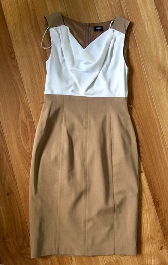 Oasis 2 colour cowl neck shift dress size 8 BNWT
