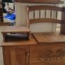 Farmhouse style Solid Wood Phone Bench Image 3