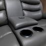 Roma Leather Wireless Charging Recliner Sofa Set Image 5