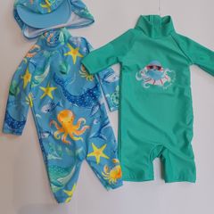 Two Baby Boy Sunsuits Age 6-9 months