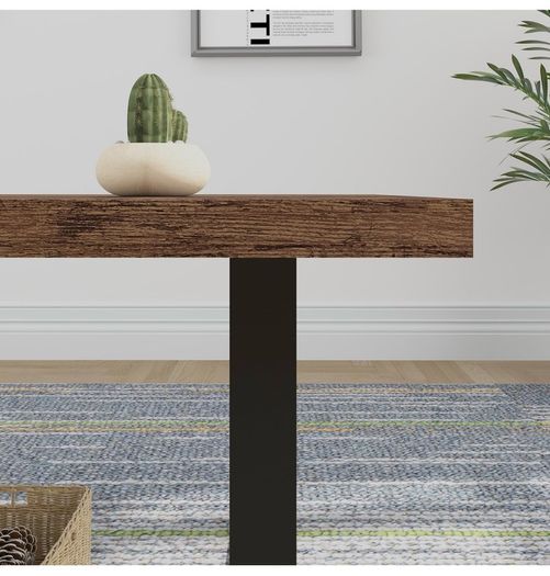 Rustic Living Room Table, Simple Industrial Rectangle Coffee Table, Modern Minimalist Farmhouse