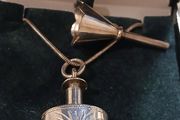 Beautiful Vintage Sterling Silver Perfume Bottle Pendant, Chain and Funnel
