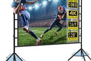 Projector Screen with Stand, 120 inch 16:9 for Home Theater, Outdoor Indoor Party, Backyard Cinema (FREE POSTAGE)