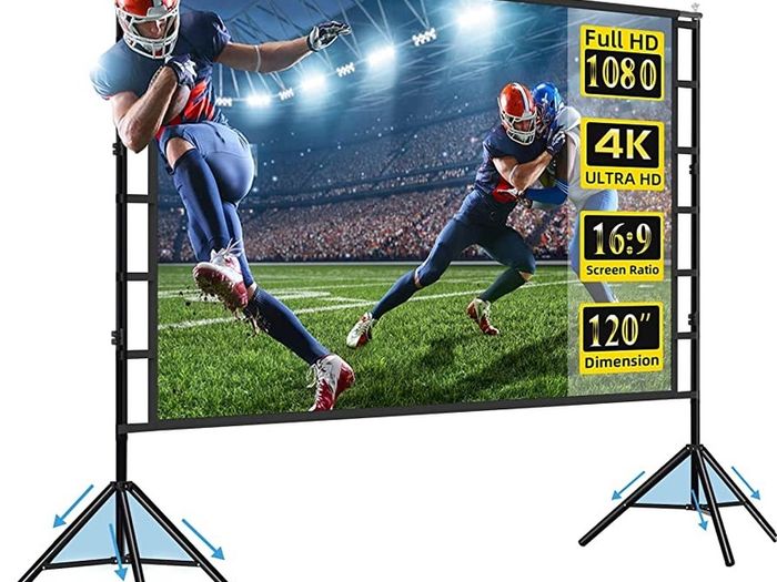 Projector Screen with Stand, 120 inch 16:9 for Home Theater, Outdoor Indoor Party (FREE SHIPPING)