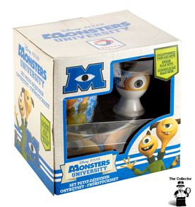 Monsters University Kids Disney 3 Piece Ceramic Breakfast Set Bowl Mug And Egg Cup Childrens Breakfast Set New in Box