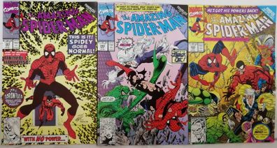Amazing Spider-Man #'s 341, 342 & 343 First appearance Cardiac & Tarantula, Black Cat, Scorpion & Femme Fatales Appearances (1990-1991)