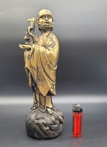Antique / Vintage Chinese Bronze Immortal Wise Man Figurine