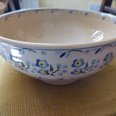 Nicholas Mosse large ceramic salad bowl, forget me not, 28cm