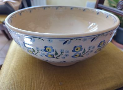 Nicholas Mosse large ceramic salad bowl, forget me not, 28cm
