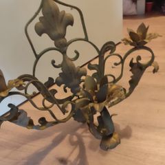 Amazing Wrought Iron Vintage Antique Candleabra