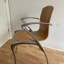 Modern Wooden Chair with Aluminium Armrests Image 2