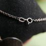 Vintage Sterling Silver 925 Pendant Hammered Round Pendant and Necklace Image 4