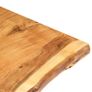 Table Top Solid Acacia Wood 80x(50-60)x3.8 cm Image 3