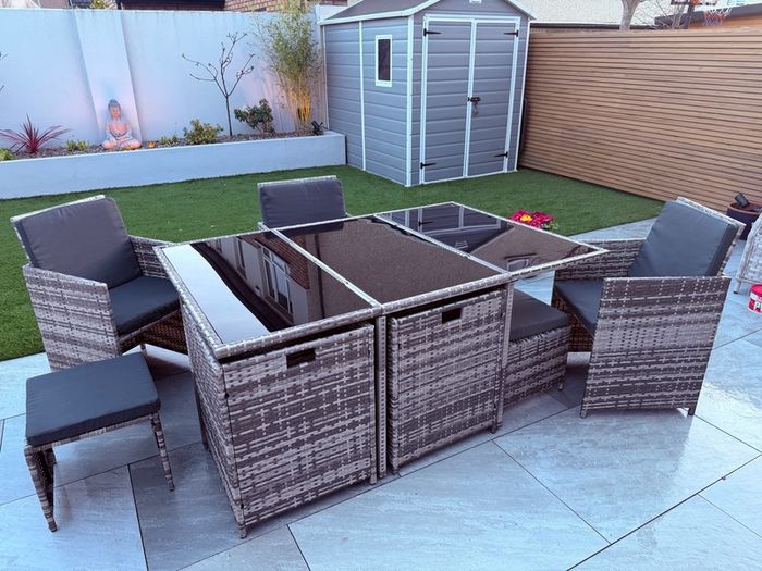 10 Seater Rattan Outdoor Dining Set