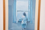 Salvador Dali Print with oak frame