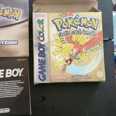 Pokemon Gold Gameboy Color box and manual  NO GAME