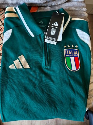 Adidas Italy Italia 26 Tiro Polo Shirt Mens L Collegiate Green Soccer  JZ9372