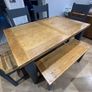 Solid Oak Extendable Dining Table, 4 chairs & 1 bench Image 5