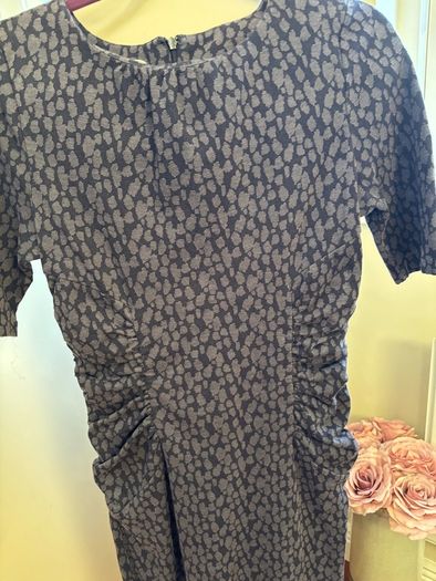 Hobbs Fitted Dress with side Rucking - Size 12