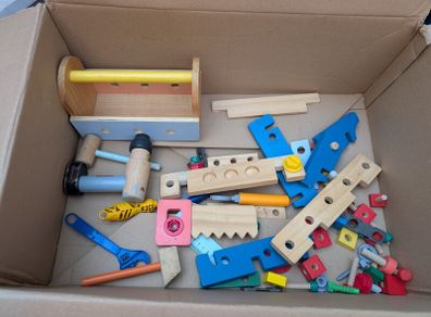 Toy wooden tools