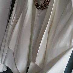Per Una White Drape Lapel Jacket Sz 16UK