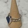 Handmade blue sea glass ring. Size s Image 3