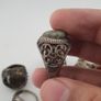 Antique Style Ring Collection 15 Mixed Brass, Glass & Stone Rings Image 4