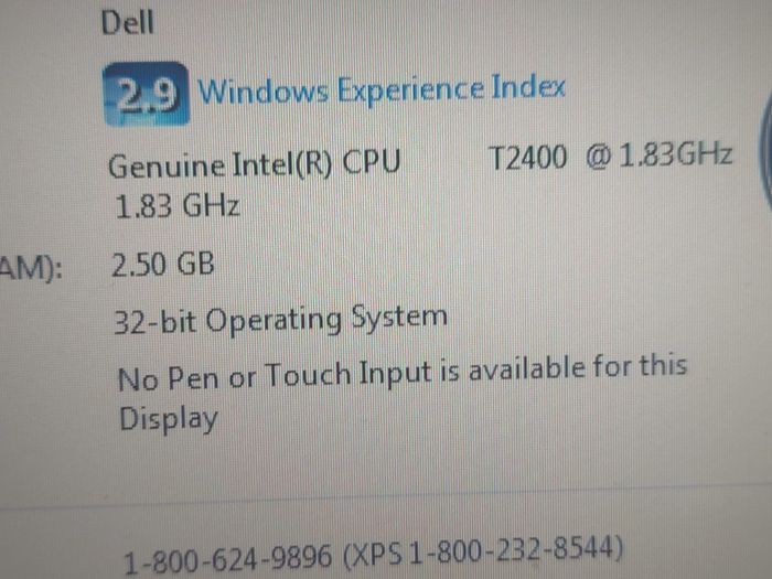 Vintage DELL Lastitude, Model D620, Intel CPU T2400, 1.83GHz, 2.5GB Ram, Windows 7 Professional, 32bit, Opera, Firefox and Chrome, in excellent condition