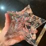 Vintage Waterford 5" Star Paperweight, Waterford 108044, Waterford Star Votive with Candle, Waterford Slanted Star Figure Image 8