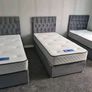 New 3ft Single Divan Beds. Stylist Headboard Options. Optional Drawers Storage And Tufted Memory Foam Mattresses Instock Image 5