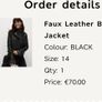 M&S Faux Leather Biker Jacket Size 14 Image 8