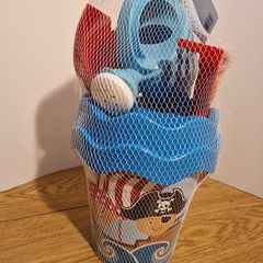 Androni Giocattoli Pirate Beach Bucket Set with Watering Can - 7 Pieces