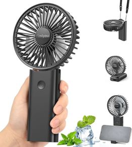 NEW SALE | Handheld Fan, Portable Hand Held Fan with 3 Speed, Mini Hand Fan 3000mAh Battery Operated, USB Rechargeable